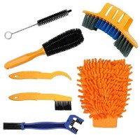 Factory direct sale Bike chain cleaner 7 PCS Machine Brushes Precision Bicycle Wash Cleaning Tool kits Cycling equipment